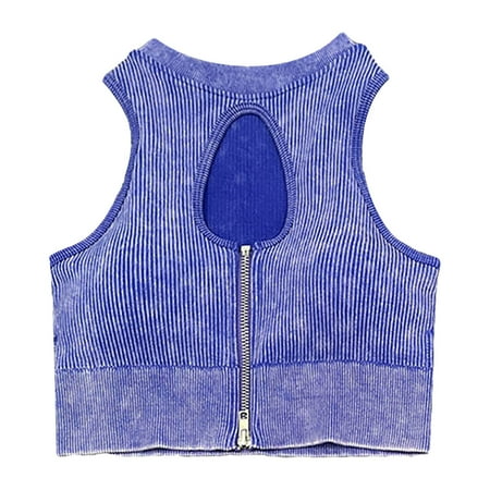 

Wiueurtly Fashion Women s Beauty Back Sports Bra Breathable Solid Color Yoga Vest Cotton High Neck Tops for Women Bra Pack