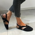 thumbnail image 2 of asddcavvf Ladies Summer Fashion Solid Color Hollow And Breathable Toe Cap Flat Sandals, 2 of 3