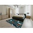 thumbnail image 5 of Ahgly Company Machine Washable Indoor Round Transitional Deep-Sea Green Area Rugs, 4' Round, 5 of 7