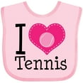 thumbnail image 3 of Inktastic Tennis Player I Love Tennis Girls Baby Bib, 3 of 4