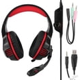 thumbnail image 1 of Auriculares Estéreo Con Cable Para Juegos Con Reducción De Ruido Y Micrófono Para Ps4/Xbox/Pc/Mac/Ipad (Rojo) Cateissary EL006780-00, 1 of 6