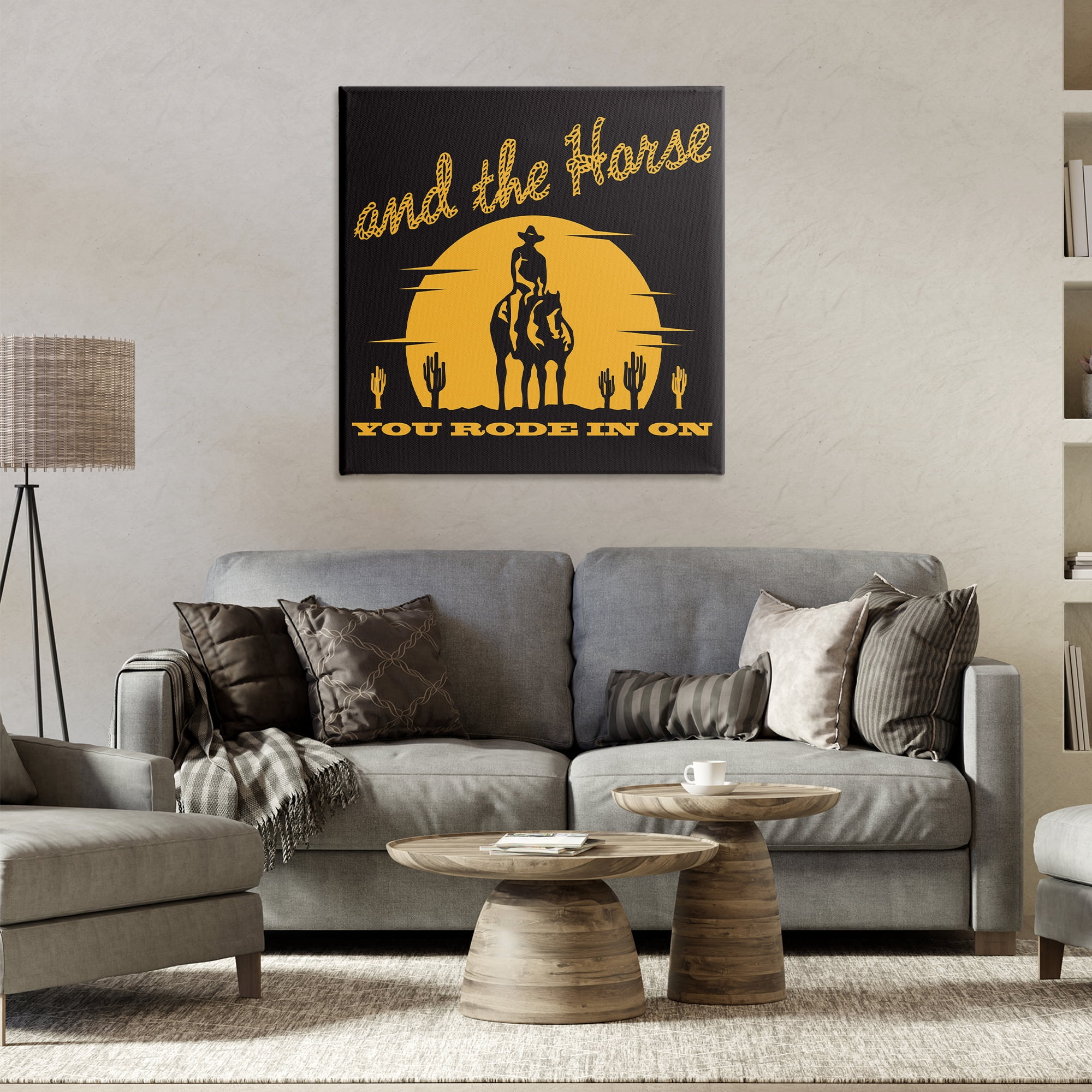 Stupell Industries Horse You Rode In On Novelty Painting Gallery Wrapped Canvas Art Print Wall Art, 30 x 30
