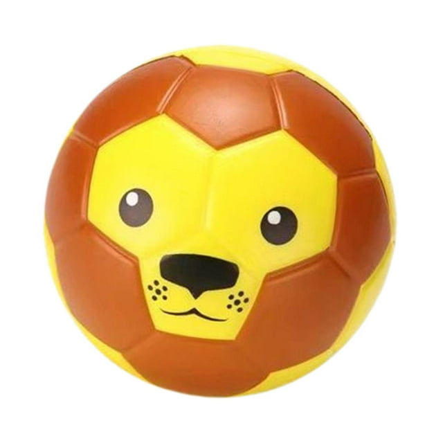 Pelota de fútbol suave con forma de animal, mini pelota de fútbol para aprender, regalo para niños y niñas. León