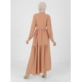 thumbnail image 4 of Modest Dress  Orange With Long Buttons And Belt Detailed Waist, 4 of 5