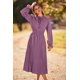 thumbnail image 5 of Vestido PRETTYGARDEN Primavera Otoño Midi Cuello en V Swiss Dot Morado Talla L, 5 of 8