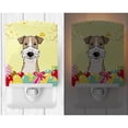 thumbnail image 2 of Caroline's Treasures BB1929CNL Wire Haired Fox Terrier Easter Egg Hunt Ceramic Night Light, 6x4x3", multicolor, 2 of 2