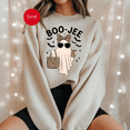 thumbnail image 2 of PAVIG Boo-Jee Ghost Halloween Sweatshirt, Leopard Coffee Bougie Crewneck, 2 of 7