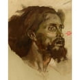 thumbnail image 3 of Henri Leopold Lévy 15x18 Black Modern Framed Museum Art Print Titled - Study for a Bearded Man's Face, 3 of 5