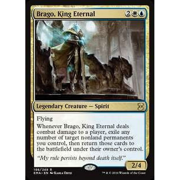 MtG Eternal Masters Rare Brago, King Eternal #198