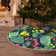 thumbnail image 6 of Daiia Watercolor Cactuses Drawing Merry Christmas Tree Skirt , Xmas Large Lace-up Tree Skirt, Santa Snowflakes Rustic Home Decorations New Year Party Farmhouse Decor-36", 6 of 7