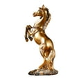 thumbnail image 5 of TISHITA Horse Statue Horse Sculpture Tabletop Ornament, Furnishing Animal Collectible Statue Horse Figurine for Bookshelf Living Room Gold, 5 of 8