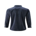thumbnail image 2 of EIMELI Men Button Down Shirts Cual Long Sleeve Lapel Collar Solid Color Slim Fit Corduroy Tops for Autumn, 2 of 7