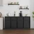 thumbnail image 3 of Sideboard Buffet Cabinet with 4 Drawers, 62.4" Large Coffee Cabinet with Storage, Sideboard, Credenza, Accent Coffee Bar Console Table Modern Storage Buffet Table for Kitchen Dining Room, Living Room, 3 of 6