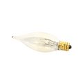thumbnail image 2 of Sunlite 15CFC/25/12PK Flame Tip 15W Incandescent Petite Chandelier Light Bulb, Candelabra (E12) Base, Crystal Clear Bulb (12 Pack), 2 of 5