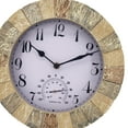 thumbnail image 3 of Multipurpose Outdoor Wall Clock Waterproof Temperature Display Non Ticking Quiet, 3 of 5