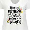 thumbnail image 4 of Inktastic Happy Birthday To The Sweetest Mom In The World Women's Plus Size V-Neck T-Shirt, 4 of 5