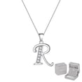 thumbnail image 1 of Juwaliy Dije de Letra R para Mujer Collar de Inicial de Plata Esterlina 925 Dije Alfabeto con Brillo Monograma Nombre Personalizado Joyería Regalo para Madre Esposa Hija, 1 of 9