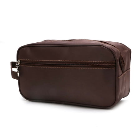 Men Travel Waterproof Toiletry Bag Shower Makeup Organizer Portable Kit Case Coffee