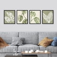 thumbnail image 2 of PixonSign Framed Wall Art, Tropical Monstera Sage Green Leaf Posters, Set of 4 Emerald Plant Wall Decor Prints, Nature Wilderness Wall Décor Fine Artwork for Living Room, Bedroom - 12"x16" Black, 2 of 5