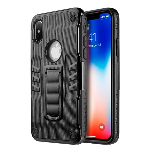 SUMACLIFE Dual Hybrid Metalic Armor case for Apple iPhone X (Exact Perfect Fit)