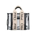 thumbnail image 3 of Chloé Women's Small "Woody" Transparent Tote Bag Transparent, 3 of 5