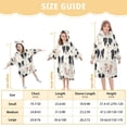 thumbnail image 3 of Wearable Blanket with Sleeves and Pocket Oversized Hooded Sweatshirt 3-14 YR Dog Head and Paw Prints L, 3 of 7