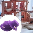 thumbnail image 6 of Almencla 2Pcs 1:12 Dollhouse Mini Top Hats Gentleman Hat Cute Durable Craftsmanship Model with Bow DIY Crafts Children Toy Accessories Violet, 6 of 8