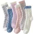 thumbnail image 6 of 5Pairs Warm & Cozy Gifts for Women, Fluffy Fuzzy Sock, Plush Sleeping Slipper Socks - Soft Warm Fabric, 6 of 6