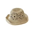 thumbnail image 4 of Women Floral Hollow Sun Hat Wide Brim Breathable Straw‑Knit Summer Beach Vacation UV‑Protection Sun‑Shade Hat, 4 of 4