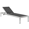 thumbnail image 5 of Modway Shore Chaise with Cushions Outdoor Patio Aluminum Set of 2 in Silver Navy, 5 of 7