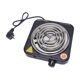 thumbnail image 1 of Cocina eléctrica de un solo quemador, compacta y portátil, placa calefactora de temperatura ajustable de 1000 （W） de acero inoxidable, 1 of 7