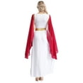 thumbnail image 2 of Zaldita Womens Greek God Roman Queen Dress Up Chiffon Cape Maxi Dress Toga Gowns Halloween Party Burgundy 3XL, 2 of 7