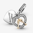 thumbnail image 4 of Colgante Pandora de dos tonos con forma de feliz aniversario, momentos compatibles, joyas para mujer, regalo para mujer, plata de ley, oro y circonitas cúbicas, con caja de regalo, 4 of 5