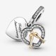 thumbnail image 4 of Colgante Pandora de dos tonos con forma de feliz aniversario, momentos compatibles, joyas para mujer, regalo para mujer, plata de ley, oro y circonitas cúbicas, con caja de regalo, 4 of 5