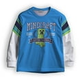 thumbnail image 5 of Minecraft Creeper Boys 2-Piece Jersey Set, Long Sleeve Active Mesh T-Shirt & Jogger Pants Bundle for Kids (Sizes 4-16), 5 of 10