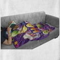 thumbnail image 6 of Birthday Soft Flannel Fleece Throw Blanket, Pastel Colored Backdrop Creamy Cupcakes Hearts Rain and Balloons, Cozy Plush for Indoor and Outdoor Use, 60" x 80", Multicolor, by Ambesonne, 6 of 6