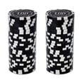 thumbnail image 2 of Playzaic 14-gram Eclipse Poker Chips (50-pack) Heavy Clay Composite Set ($100 Black), 2 of 4