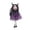A002- Purple, variant on Hanging Decor, Skeleton Web Fabric Halloween Doll with Bells for Indoor Party Wall Window Display