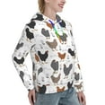 thumbnail image 6 of Kdxio Retro Rooster Print Womens Oversized Hoodies Sweatshirts Hooded Pullover Tops Sweaters Casual-Medium, 6 of 7
