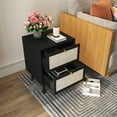 thumbnail image 5 of YOCWO Nightstand Set of 2 with 2 Drawer for Bedroom, Bedside Table, Black, 15.75"W* 13.78"D*21.65"H, 5 of 9