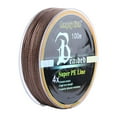thumbnail image 1 of Diominate PE Line 4 Strands Braided 100m/109yds Super Strong Fishing Line 10LB-80LB Brown, 1 of 9