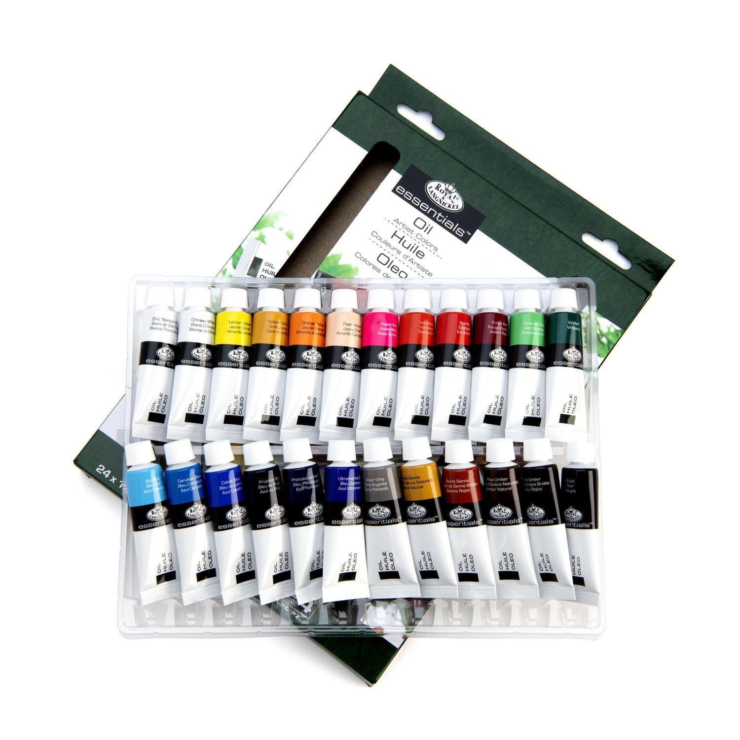 Royal & Langnickel Essentials Tubes de peinture à l'huile d'artiste de 12 ml, 24 couleurs Peinture à l'huile 12 ml