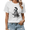 White, variant on Retro Roman Centurion Frog Graphic Tees Womens T shirt Black/White S-5XL Shirts Casual History Tops