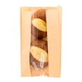 thumbnail image 2 of Bag Tek Brown Paper Bread Bag - Micro-Perforated, Greaseproof, Wheat Pattern - 6" x 2 3/4" x 10" - 100 count box, 2 of 3