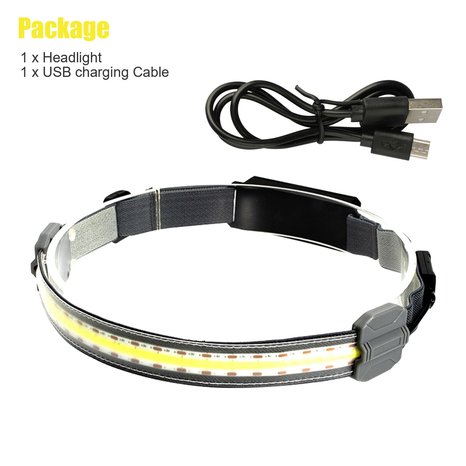 Rechargeable LED Headlamp Headlight Head Band Torch Work Light Bar Flashlight