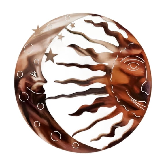 Metal Wall Art | Metal Sun Moon Decor Celestial Theme Bohemian Decor | Gift for Housewarming | Living Room Wall Decor | Outdoor Wall Decor