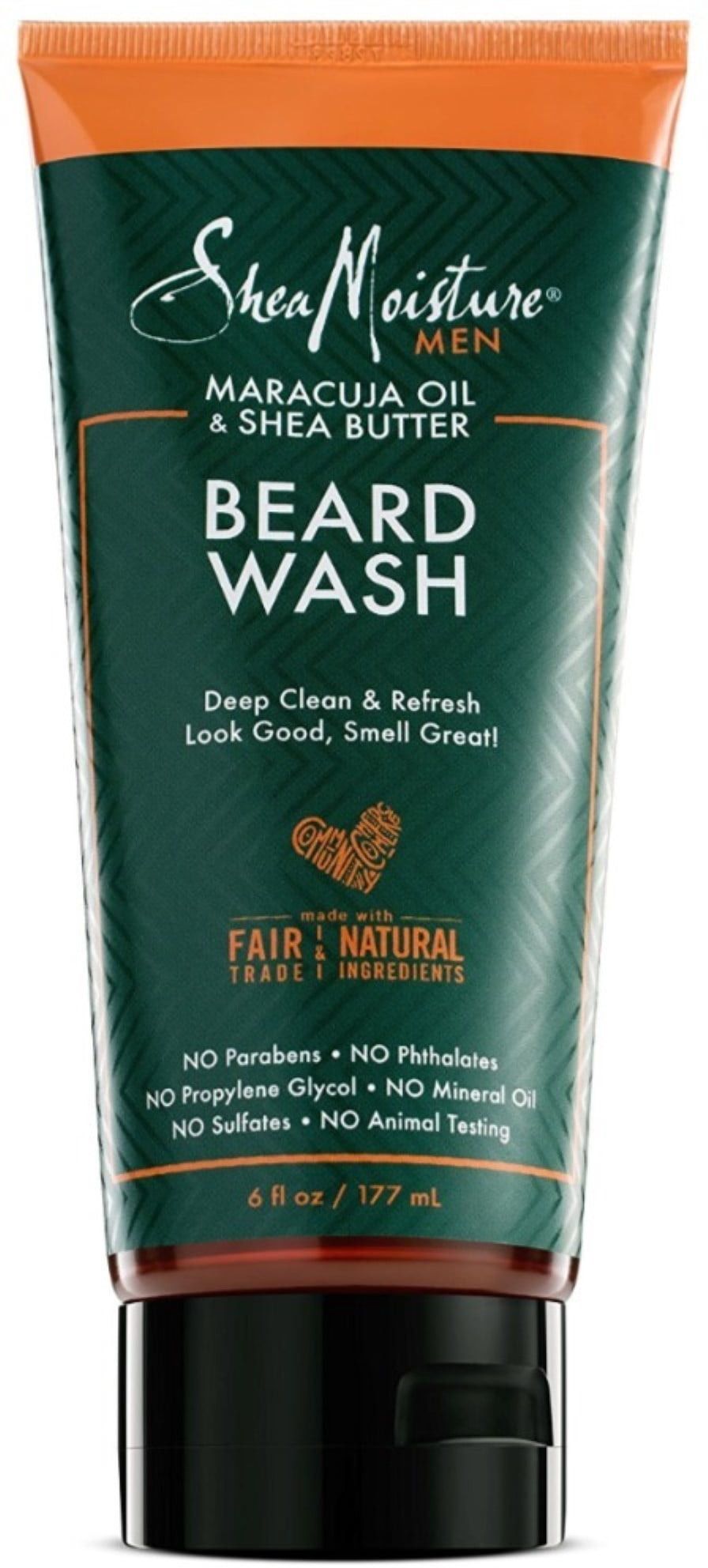 2 Pack Shea Moisture Men Maracuja Oil & Shea Butter Beard Wash 6 oz