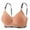 Beige, variant on Women's Embroidered Front Buckle Wireless Thin Bra for Large Size, Breathable Soft Fabric, Everyday Comfort