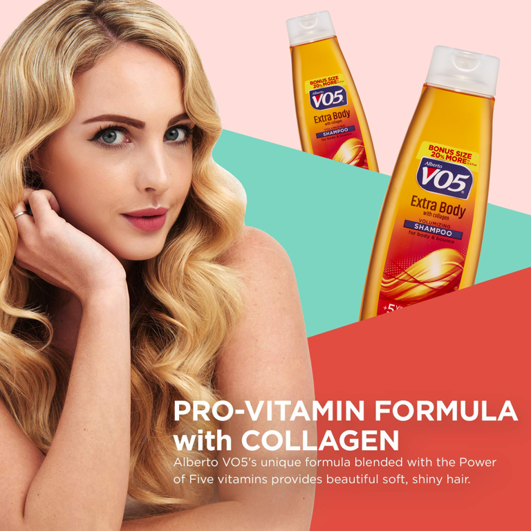 4 pack) Alberto VO5 Extra Body Hair Shampoo, with Collagen, for Fullness  and Volume, 15 fl oz - Walmart.com