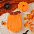 thumbnail image 3 of WIBACKER Newborn Baby Boys Girls Halloween Spider Hooded Costume Infant Sleeveless Romper & Hat Costumes Set Photo Shoot Costumes, 3 of 10
